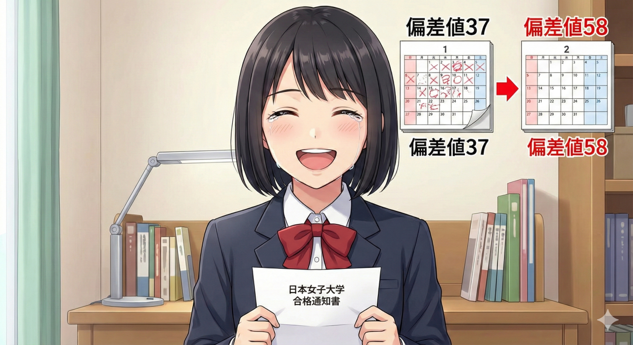 【獨協埼玉】偏差値37から日本女子大合格！継続力0からの逆転