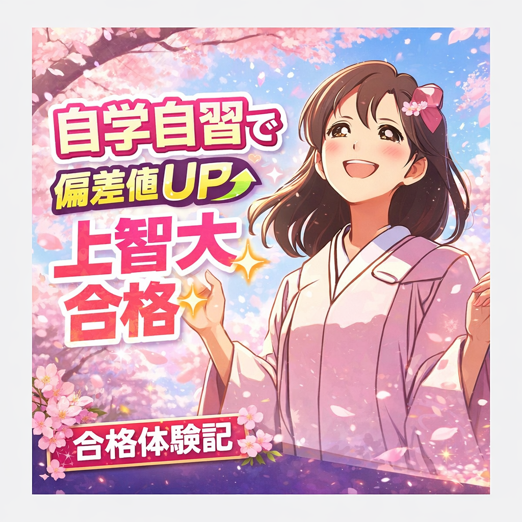 【2026合格体験記】自学自習で偏差値UPし上智大合格✨