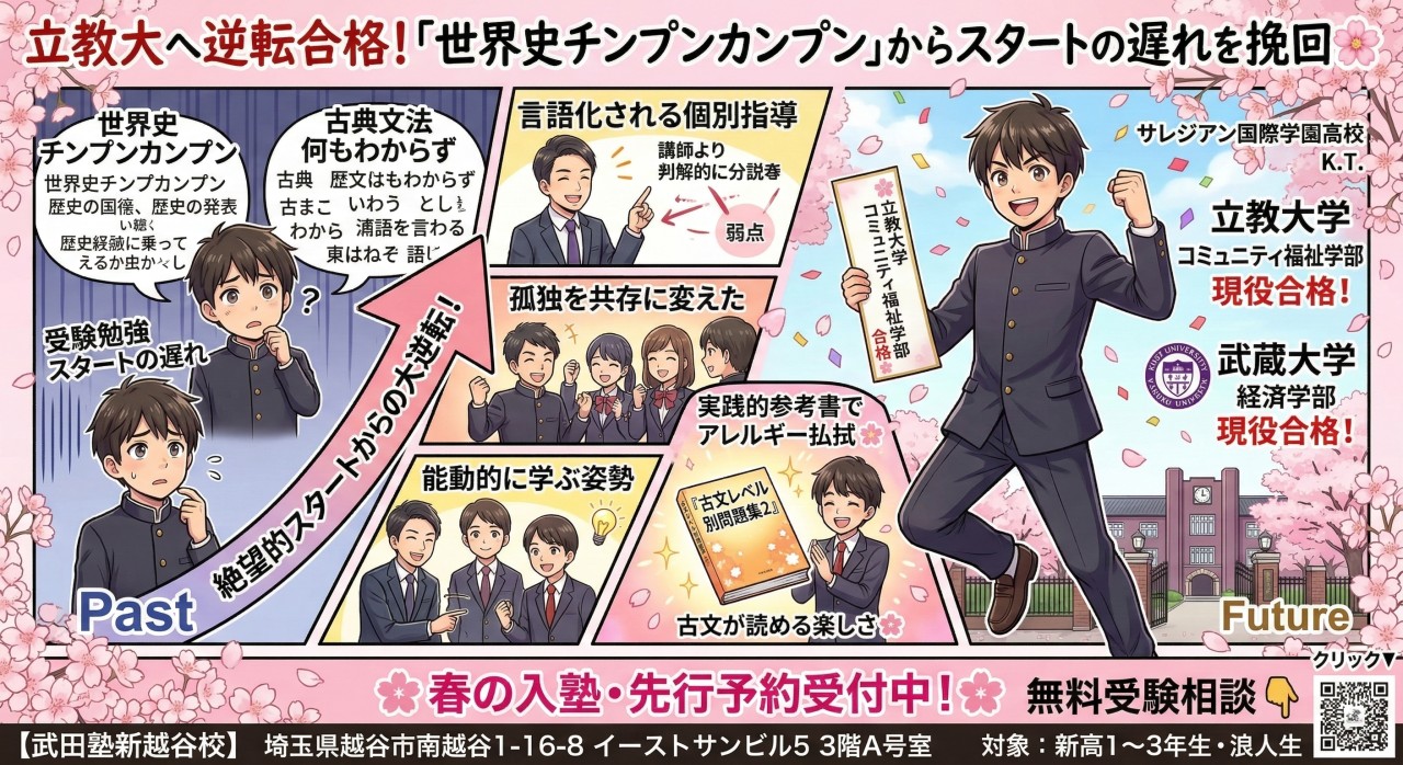 立教大へ逆転合格！「世界史チンプンカンプン」からスタートから挽回