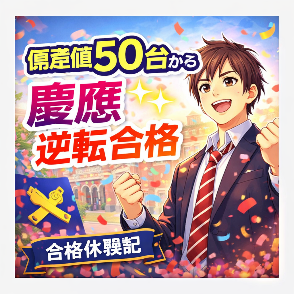 【合格体験記】偏差値50台から慶應義塾大学に逆転合格✨