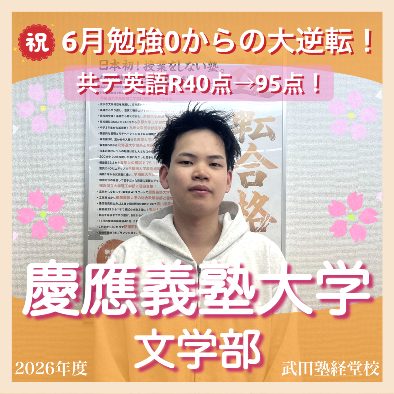 【合格体験記】勉強ゼロ英語R40点から慶應合格！大逆転合格の軌跡