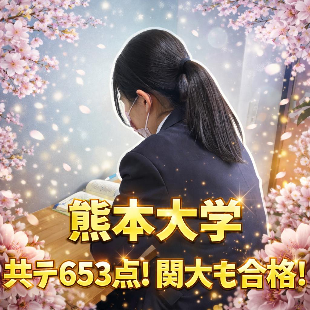 【合格体験記】共テ653点！熊本大学 教育学部に見事合格！