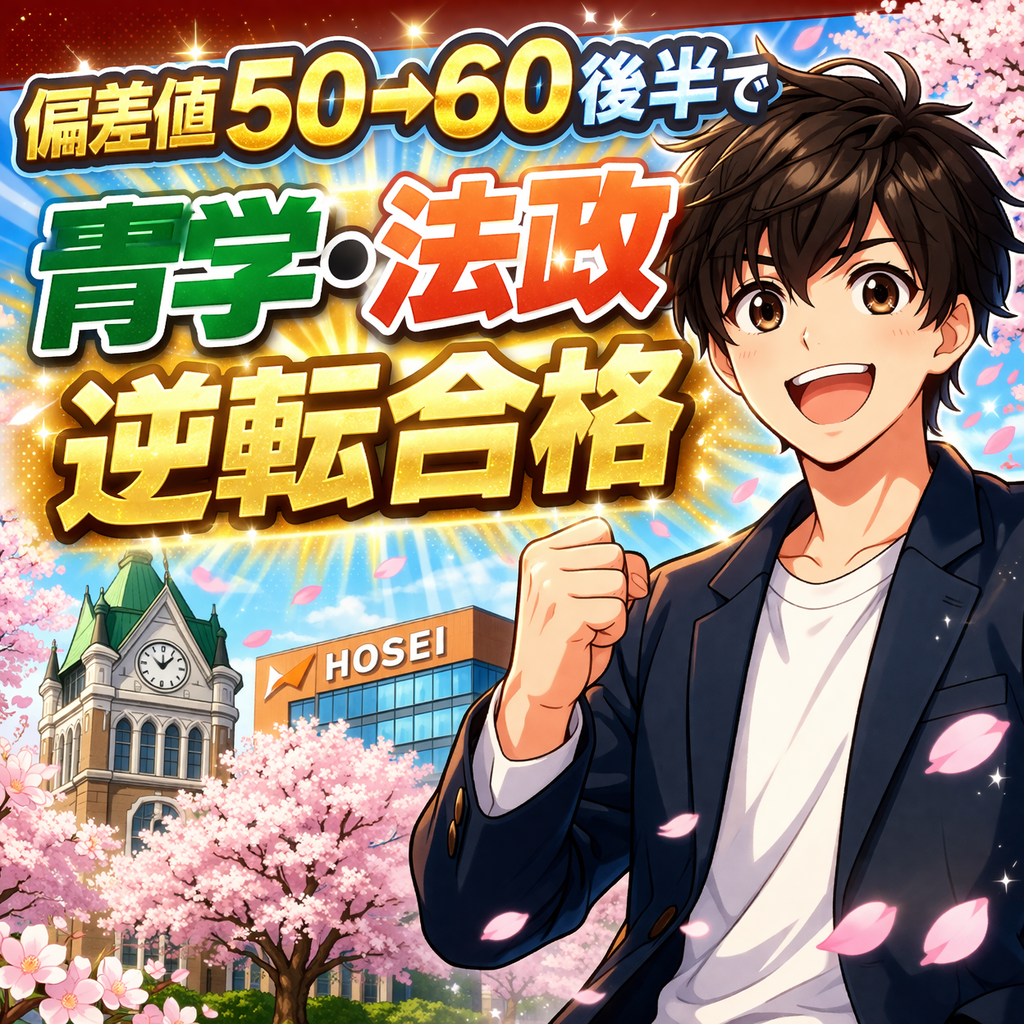 【2026年合格体験記】偏差値50→60後半で青学法政逆転合格✨