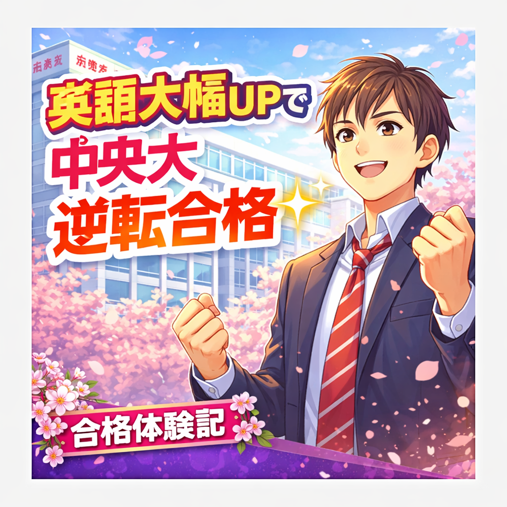 【2026合格体験記】英語大幅UPで中央大法学部　逆転合格✨
