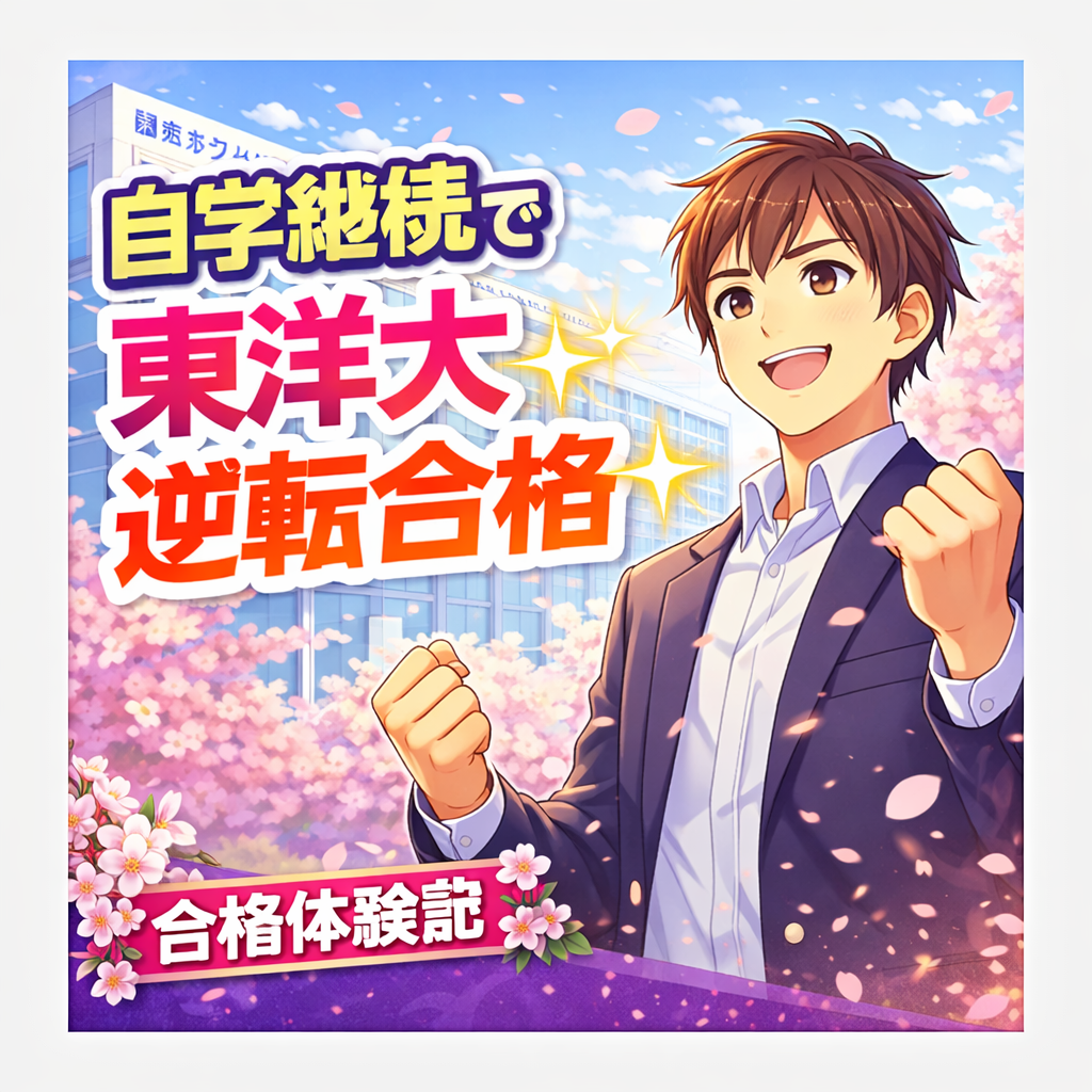 【2026年合格体験記】自学継続で東洋大逆転合格✨