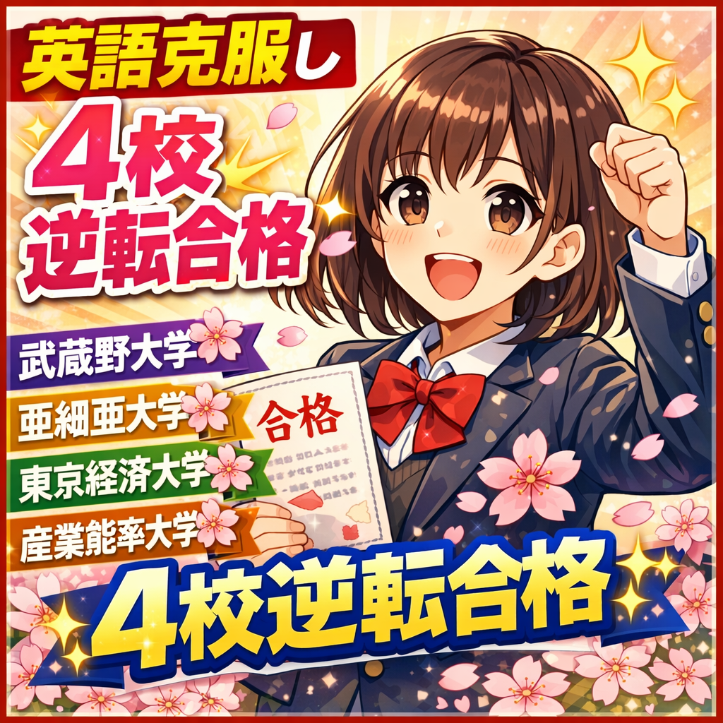 【2026年合格体験記】英語克服し4校逆転合格✨