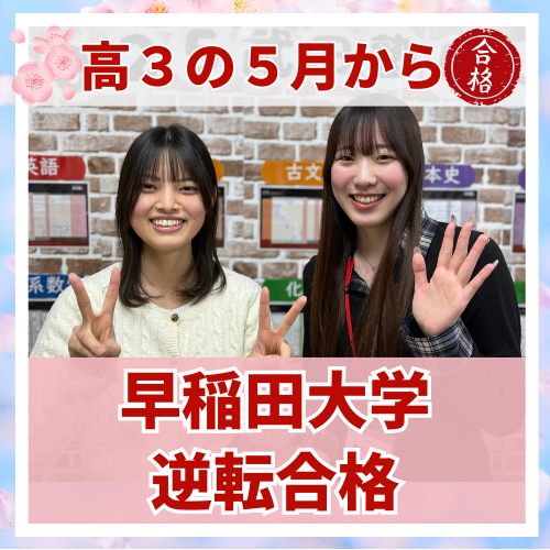 【要約版】高3の5月入塾で早稲田大学に2学部合格した話