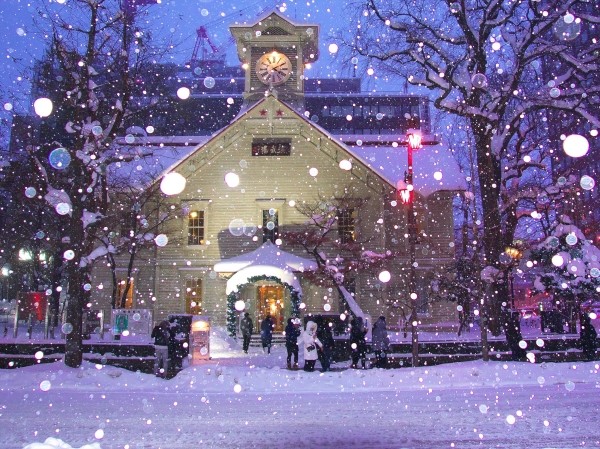 北海道(雪の時計台)