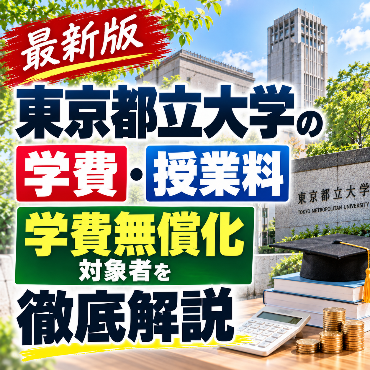 【最新版】東京都立大学の学費・授業料・学費無償化対象者を徹底解説