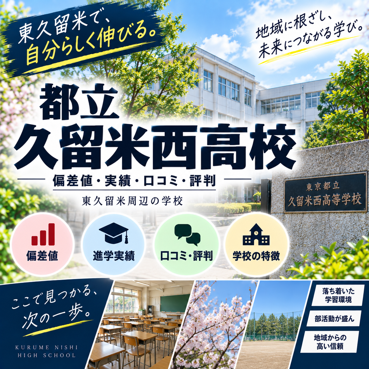 都立久留米西高校の偏差値・実績・口コミ・評判｜東久留米周辺の学校
