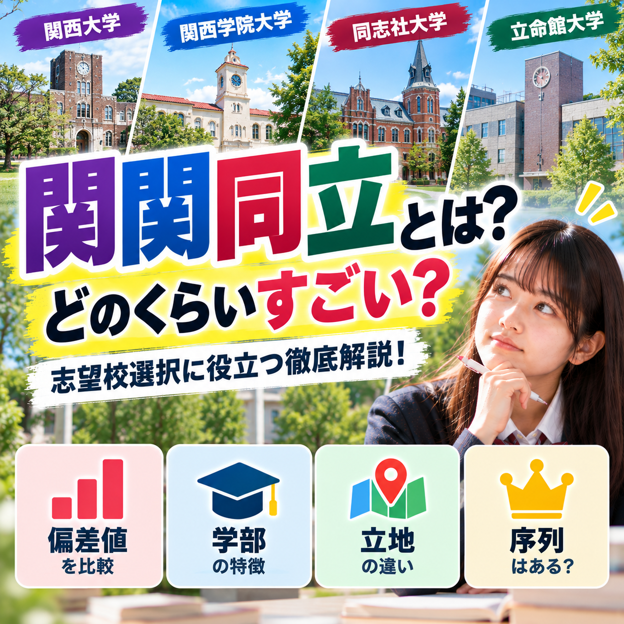 関関同立を徹底比較する大学ガイド